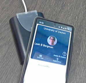 Tapping a digital FlyerCard